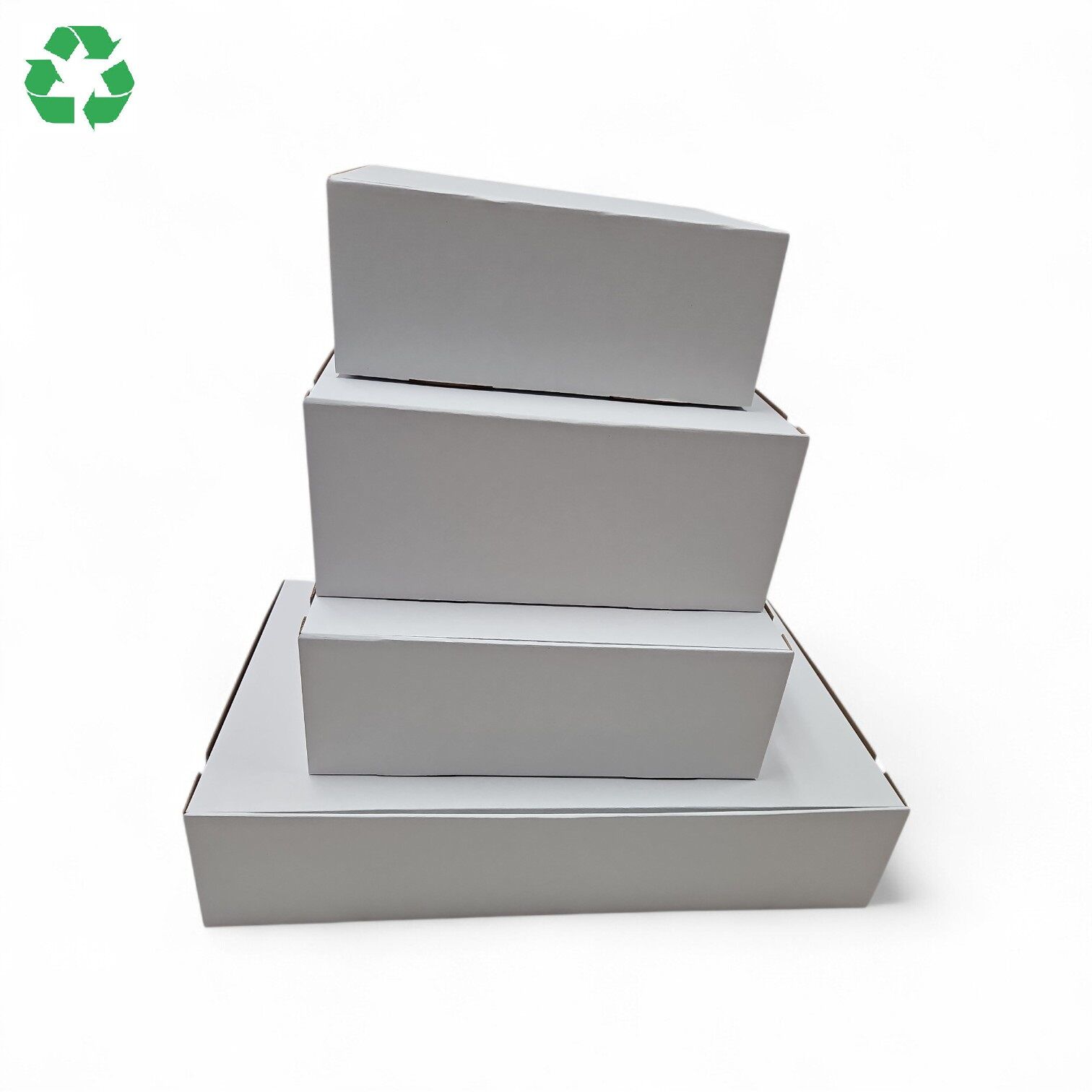 Cutie din carton cu autoformare 35.5x34.5x12.5cm, 355x345x125mm, carton alb microondulat - imagine 3
