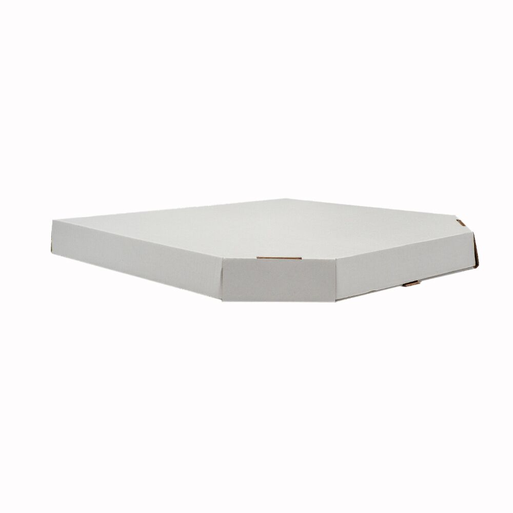 Cutie din carton pentru pizza, 30cm, 300x300x30mm, carton alb microondulat - imagine 3