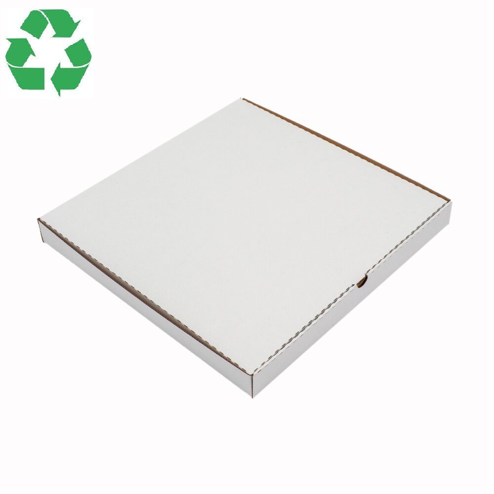 Cutie din carton pentru pizza, 28cm, 280x280x35mm, carton alb microondulat